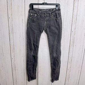 Miss Me Jeans Skinny Gray Embellished Jeans